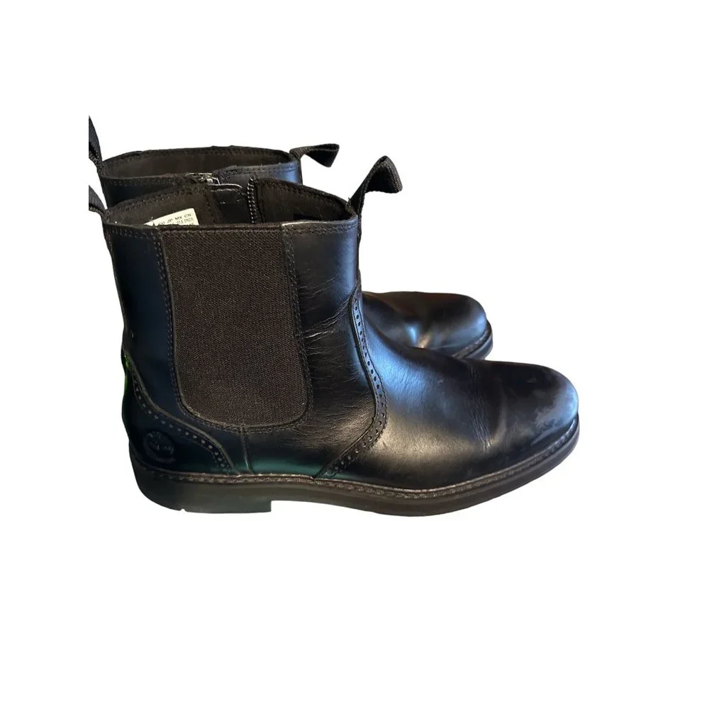 Timberland black 9.5 Waterproof Men’s side zip‎ boot